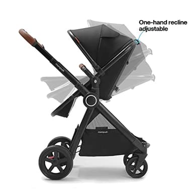 Mompush Ultimate 2 Baby Stroller for Infant and Toddler with Newborn Mode and Reversible Seat, All-Terrain Stroller with All-Wheel Suspension, Includes Car Seat Adapter and Large Storage Basket - Image 4
