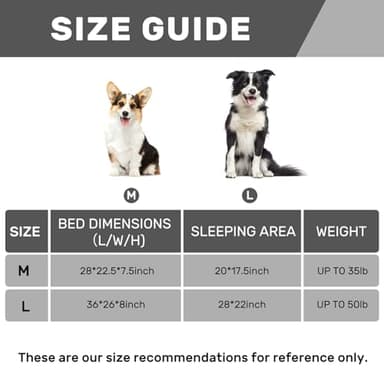 Hollypet Orthopedic Dog Bed for Medium Dogs, Supportive Foam Pet Couch with Removable Washable Cover and Non-Slip Bottom, Waterproof Lining Dog Sofa Bed, Gray, M (28 * 22.5 * 7.5) - Image 8