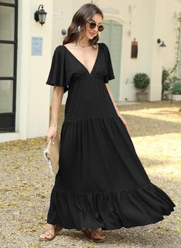 Kikibell Womens Dresses Summer FP Dress Dupes Modest Dresses for Women Long Dress with Sleeves Maxi Summer Dresses Black XS - Image 9