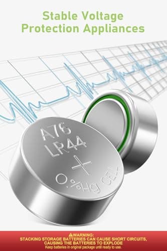 POWEROWL High Capacity LR44 Batteries 40 Pack, L1154F AG13 357 303 SR44 A76 Premium Alkaline Battery 1.5V Button Coin Cell Batteries - Image 3