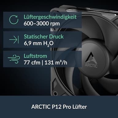 ARCTIC Liquid Freezer III Pro 360 - AIO CPU Cooler, 3 x 120 mm Water Cooling, 38 mm Radiator, PWM Pump, VRM Fan, AMD AM5/AM4, Intel LGA1851/1700 Contact Frame - Black - Image 3