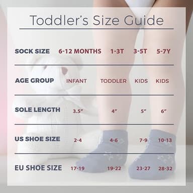 Debra Weitzner 12 Pairs Non-Slip Toddler Socks With Grips for Baby Boys and Girls - Anti-Slip Ankle Socks for Infant's and Kids - Image 7