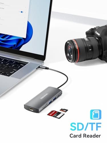 USB C Hub with Dual 4K@60Hz Displayports, 2 USB-A & 2 USBC 3.2 10Gbps Ports, 1Gbps Ethernet, 100W PD, SD/TF, USB C Splitter Docking Station for MacBook Pro/Air, iMac, iPad Pro, XPS, Thinkpad, Surface - Image 8