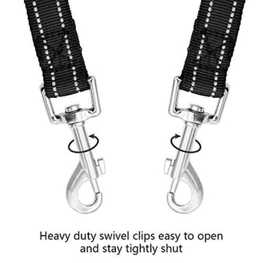 Giecooh Double Dog Leash,Reflective No Tangle Leashes for 2 Dogs,Dual Dog Training Leash for Medium Large Dogs,Black - Image 6