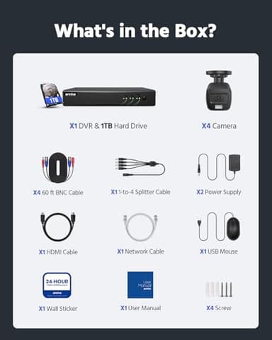 ANNKE 8CH H.265+ 3K Lite Wired Security Camera System with AI Human/Vehicle Detection, 4 x 1920TVL 2MP CCTV IP67 Cameras with Smart Dual Light for Outdoor Use, Color Night Vision, 1TB Hard Drive - Image 9