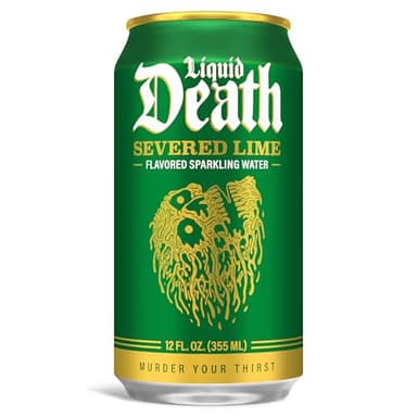Liquid Death, Severed Lime, Soda-Flavored Sparkling Water, 12-Pack (12oz Cans), Low Sugar, Huge Flavor & No Artificial Sweeteners - Image 3