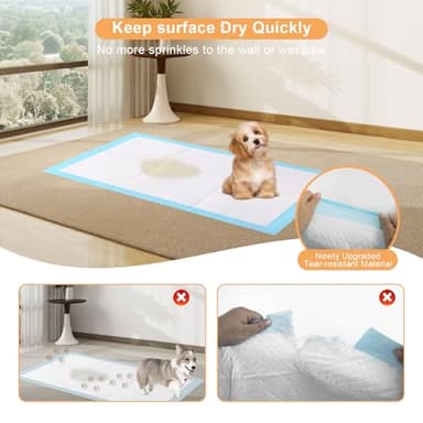 Pee Pads for Dogs & Cats 31"x55" , Puppy Pads Extra Large, Disposable Thicken Pet Training Pads for Doggie Rabbits, Incontinence Underpads Ultra Absorbent & Quick-Dry, Leakproof Potty Pad 40 Count - Image 5