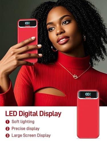 Portable Charger Power Bank with Built in Cables and AC Wall Plug,PD20W&SCP22.5W USB-C Super Fast Charging,20000mAh Travel Phone Charging,LED Display Battery Pack Compatible All iPhone Samsung etc - Image 7