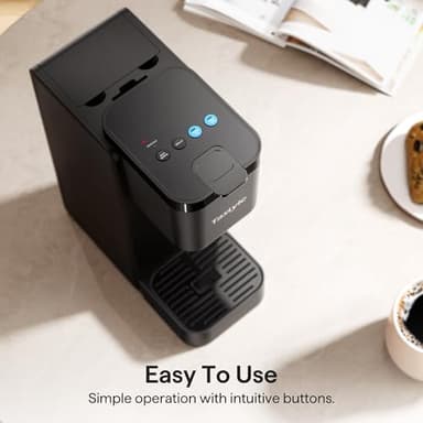 Tastyle Single Serve Coffee Maker for K Cup, Ground and Tea Leaves, Hot and Iced Coffee Machines with Bold Setting, 6 to 16 Oz Brew Sizes, Compact for Small Spaces, Black (2.0 Version) - Image 7