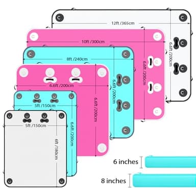 VEBESYET Inflatable Floating Dock Platform, 6ft x 5ft x 6" Inflatable Dock Floats Multi Person Floating Island Raft for Lake Pool Beach Ocean - Image 5