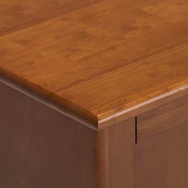 SIMPLIHOME Draper SOLID HARDWOOD 60 Inch Wide Mid Century Modern TV Media Stand in Teak Brown For TVs up to 65 Inches, For the Living Room and Entertainment Center - Image 8