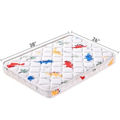 Lillibearas Pack and Play Mattress 38" x 26" x 1.5", Firm Support and Comfort Foam, Soft Playard Mattress for Babies and Toddlers, Baby Essentials Items - Image 8