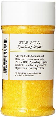 India Tree Gold Sparkling Sugar, 3.5 oz | Vibrant Decorating Sugar for Cakes, Cookies & Holiday Desserts - Image 2