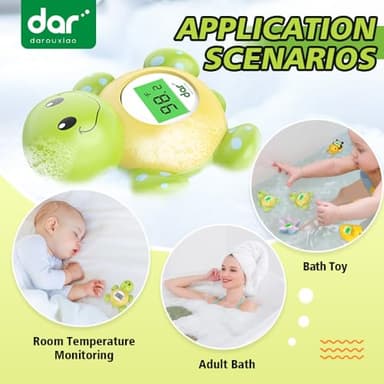 Baby Bath Thermometer, Digital Water Temperature Thermometers with 3 Color Backlit and Temperature Warning, Safety Bath Tube Thermometers Floating Toy for Infant, Toddler - Image 6