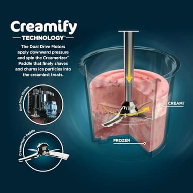 Ninja CREAMi Ice Cream Maker, 5 One-Touch Programs, Includes (2) 16oz Pints with Lids, Transform Frozen Bases to Ice Cream, Sorbets, Milkshakes, Vegan, Dairy-Free Options, NC300 White (Renewed) - Image 8