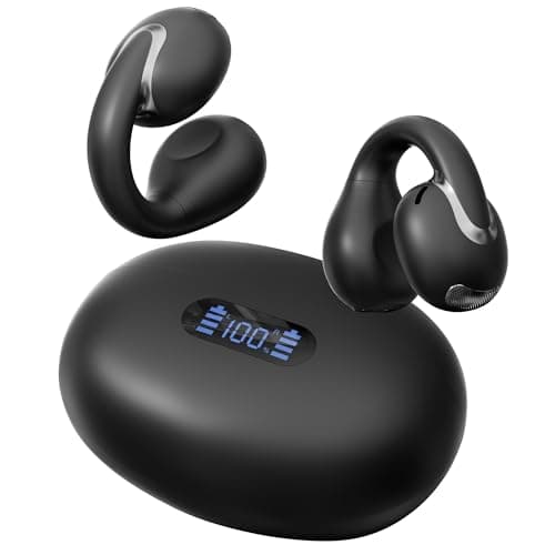 AI Language Translation Earbuds Real Time, IAMJOY Language Translator Earbuds Open Ear Clip-On Design, 163 Language & Accents Two-Way Translator Device with APP for Travel Learning Business, Black - Image 1