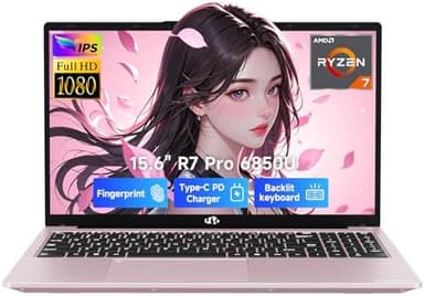 NIMO Light Gaming Laptop, 15.6" FHD IPS Display, AMD R7 7735HS (Up to 4.75 GHz, Beat i7-12650H) Computer with 16GB DDR5 RAM 256GB SSD, 180° Vewing, Radeon 680M, HDMI, Portable for Business, College - Image 3