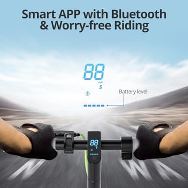 Roinside Electric Scooter for Adults - 8.5" Solid Tires, 350W Motor, Up to 19 MPH and 15 Miles Long-Range Commuting Folding E-Scooter with Dual Braking System and Smart App - Image 2