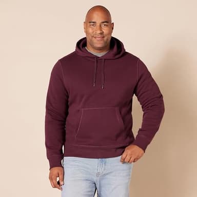 Amazon Essentials Men's Pullover Sweatshirt Hoodie, Big & Tall Options Available, Burgundy, X-Large - Image 6