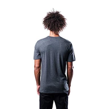Ultra Game NBA Official Men’s Upright Logo Short Sleeve T- Shirt - Unisex, Houston Rockets, Heather Charcoal, Medium - Image 3
