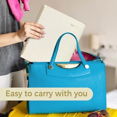 SUNEE 2025-2026 Weekly & Monthly Planner 9"x11.2" - 12 Month (July 2025 - June 2026), Linen Cover Planner Academic Year Calendar, Pocket, Notes, Monthly Tab, Beige - Image 8