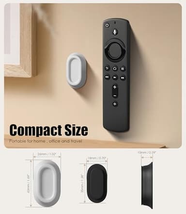 Nearockle 4 Pack Magnetic Remote Control Holder Wall Mount, Upgraded Silicone Remote Control Organizer Strong Adhesive TV Remote Charger Holder Caddy Back of TV(Black & White) - Image 2