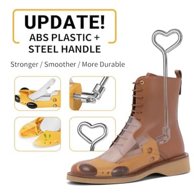 ZZgoog Boot Stretcher,Shoe Trees,Boot Stretchers for Cowboy Boots Men and Women,Shoe Stretcher Wide Feet & High Lnstep,Widener,Width, Stretch Leather Expander Large Size7-13 - Image 7