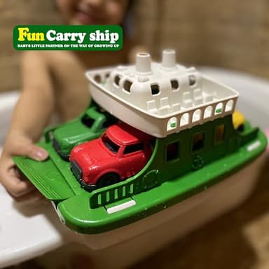 OKGIUGN Ferry Boat with 4 Car and 4 Wind Up Bath Swimming Toys, Kids Bath Toy Floating Vehicle Whales Submarines Swans Rockets, Bathtub Bathroom Pool Beach Toy Set for Toddlers Boys Girls - Image 7