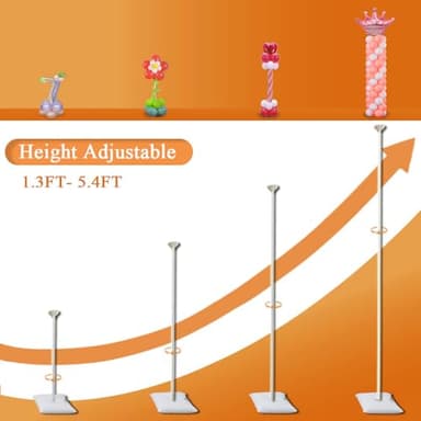 GIMCALO Balloon Arch Stand Kit, 2IN1 Metal Balloon Column Arch with Weighted Water Bag for Birthday, Graduation Ceremony, Baby Baptism, Wedding, Engagement , Various Festival Party Decoration - Image 4