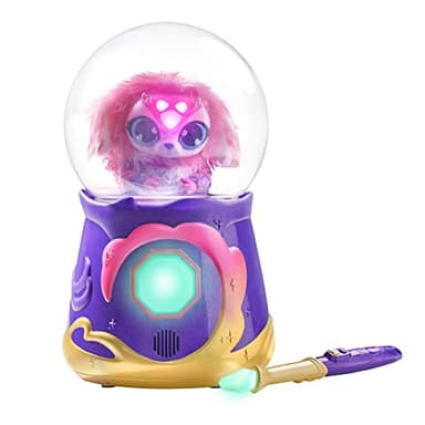 Magic Mixies Magical Misting Crystal Ball with Interactive 8 inch Pink Plush Toy and 80+ Sounds and Reactions - Image 2