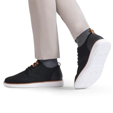 Bruno Marc Men's KnitFlex Craft Mesh Oxfords Sneakers Casual Dress Lace-Up Lightweight Walking Shoes,Size 10,6-Black,SBOX2406M - Image 7