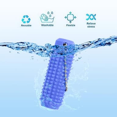 XNJAMG Little Ouchies Fidget Toys,Pain Stim Fidget Toy Reduce Stress for Adults,Anxiety Relief Pain Stim,Spiky Fidget Keychain for Anxiety,Sensory Toys,Novelty Gifts for Friends(1PCS/Black) - Image 4