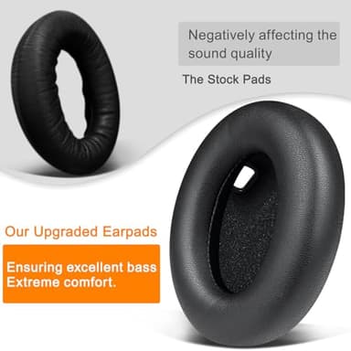 SOULWIT Replacement Earpads for Sony WH-1000XM4 (WH1000XM4) Headphones, Ear Pads Cushions with Noise Isolation Foam, Added Thickness, Without Affecting Sensor - Black - Image 7