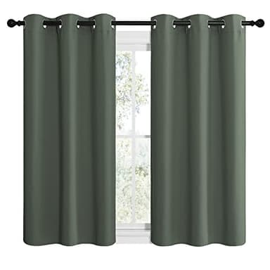NICETOWN Blackout Curtain Panels, Home Decoration Thermal Insulated Solid Grommet Blackout Drape for Dining Room (Dark Mallard, 1 Pair, 42 by 50-Inch) - Image 3