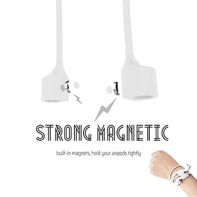 cobcobb Ultra Strong Magnetic Airpod Pro Strap Anti-Lost Cord Sports Lanyard Compatible with Airpods 3rd 2nd Generation Pro 3 2 1 (White) - Image 8