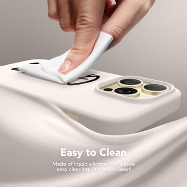 GONEZ for iPhone 14 Pro Case, Compatible with Magsafe, with Screen Protector + Camera Lens Protector, Soft Anti-Scratch Microfiber Lining, Shockproof Liquid Silicone Phone Cover, Stone - Image 9
