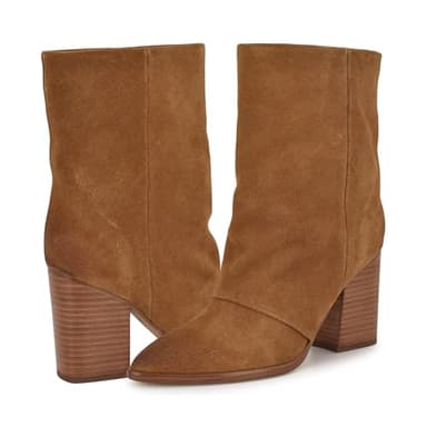 Nine West Women's Chaye Bootie, Cognac Suede 101, 5.5 - Image 6