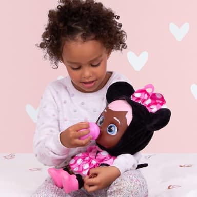 Cry Babies Disney Nurturing Baby Doll Inspired by Minnie Mouse, Dressed Up in The Iconic Pink Dress and Cries Real Tears for Kids Age 18 Months and Up - Image 7