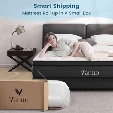 Vantto Queen Size Mattress, 12 Inch Individual Pocket Springs Hybrid Memory Foam Mattress in a Box for Pressure Relief, Motion Isolation, CertiPUR-US - Image 7