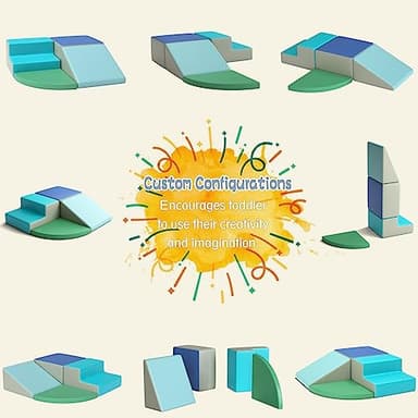 CMFYDAILY 4 Pieces Kids Climbing Toys for Toddlers 1-3, Lightweight Couch Kids for Crawling and Sliding, Soft Play Equipment Foam Blocks Climber, Indoor Climb and Crawl Activity Play Set - Image 4