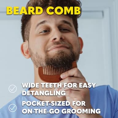 The Beard Club Enhanced Beard Growth Kit - Derma Roller, Beard Growth Oil (2PK), Sandalwood Beard Balm, Comb - Gift Set - Image 8