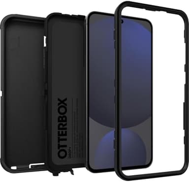 OtterBox Samsung Galaxy S24 FE Defender Series Case - Black, Rugged & Durable, with Port Protection - Image 4