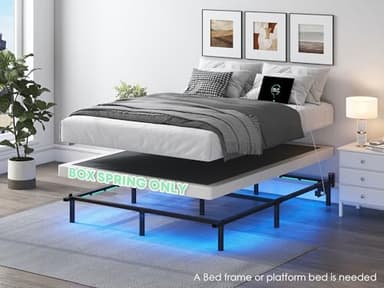 QEROMY 3 Inch Low Profile Box Spring, Sturdy Metal Frame Mattress Foundation, Easy Assembly, Quiet & Noise-Free, Queen Size - Image 2