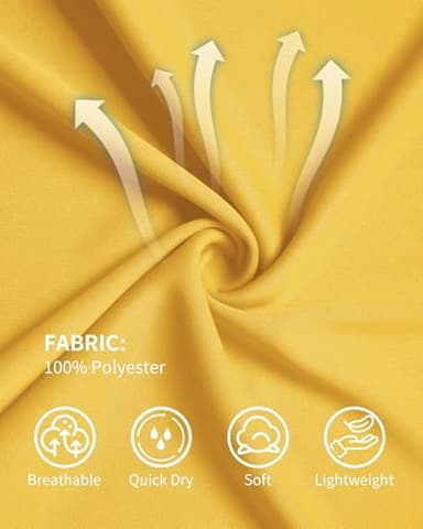 QBK 2T to Youth Neon Shirt Kids UPF 50+ Dry Fit Athletic Short Sleeve Rash Guard T Shirts for Boys Girls Sports Undershirt (Bright Yellow M) - Image 4