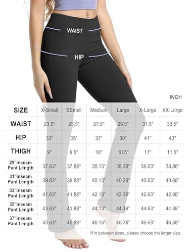 BUBBLELIME 29"/31"/33"/35" 4 Styles Women's Slim Fit Yoga Pants Tummy Control - Slim Fit_Mahoganymaroon M_35" Inseam - Image 6
