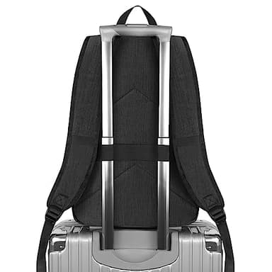 Mancro Business Travel Laptop Backpack, Anti Theft Slim Laptop Bag with USB Charging Port for Men and Women, Water Resistant Computer Bag Fits 15.6 Inch Laptop and Notebook (Black) - Image 7
