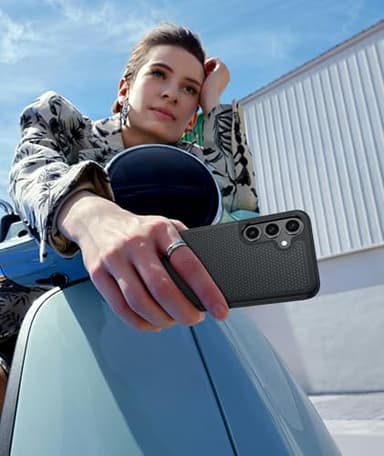 FNTCASE for Samsung Galaxy S25 Case: Dual Layer Heavy Duty Cell Phone Protective Cover Shockproof Rugged with Non-Slip Textured - Military Drop Protection Bumper Tough - 2025, 6.2 inch (Black) - Image 8