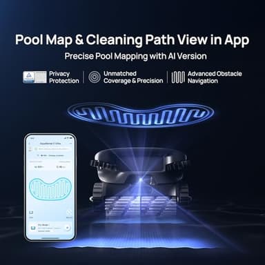 (2025) Beatbot AquaSense 2 Ultra Cordless Robotic Pool Cleaner for Complex Pools, Pool Mapping with AI Camera, 5-in-1 Cleaning, Smart Surface Parking, Pool Skimmer, Water Clarification – Midnight Blue - Image 2