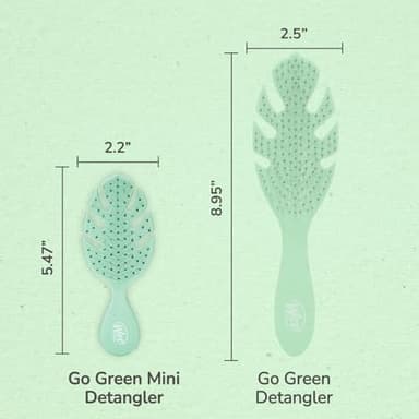 Wet Brush Go Green Mini Detangler, Green - Detangling Travel Hair Brush - Ultra-Soft IntelliFlex Bristles Glide Through Tangles & Gently Loosens Knots While Minimizing Pain, Split Ends & Breakage - Image 7