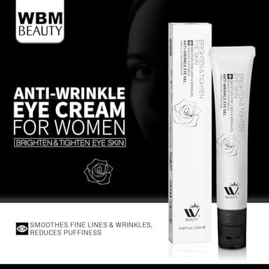 WBM Eye Cream with Metal Roller | Anti-Aging Eye Treatment for Dark Circles, Puffiness & Wrinkles | Hyaluronic Acid, Retinol & Niacinamide | Hydrating & Cooling Under Eye Cream | 20ml - Image 4